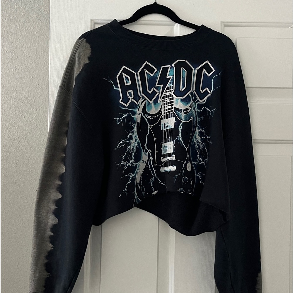 Vintage AC/DC cropped tour sweatshirt